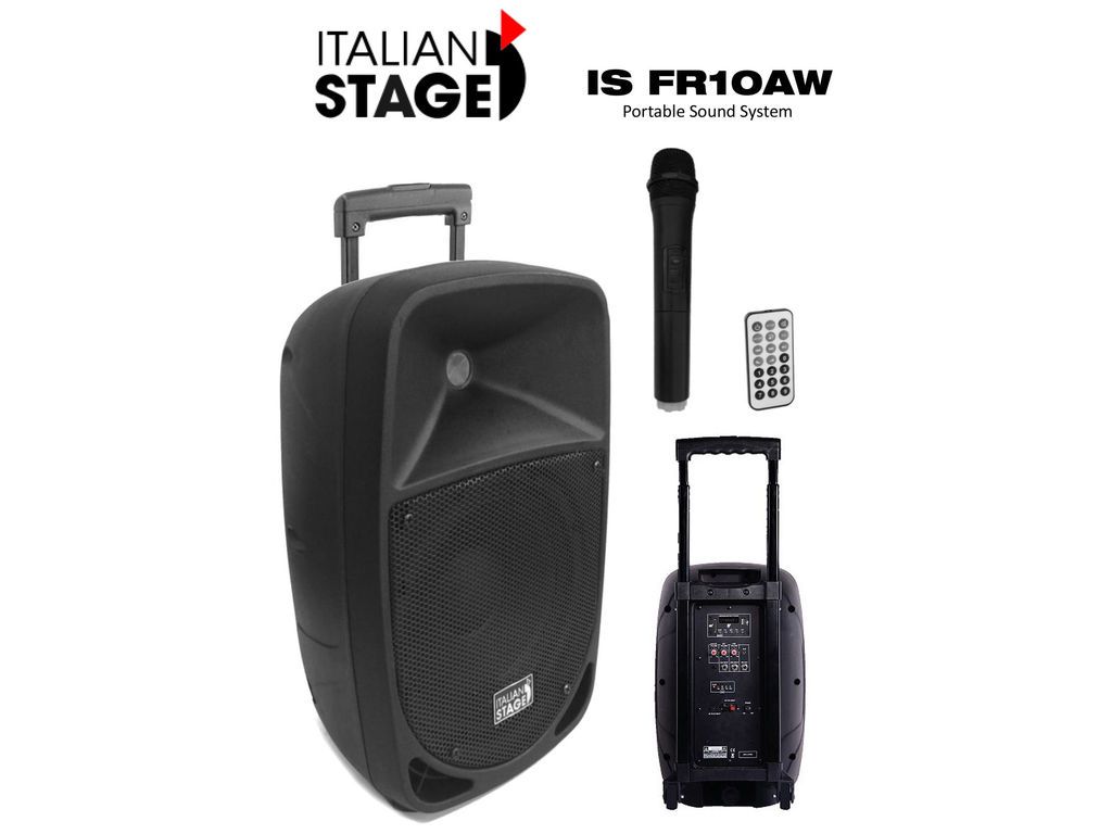 Italian Stage FR10AW Cassa multifunzione portatile con microfono