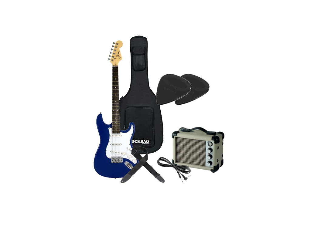 Kit Chitarra elettrica blu Dam con amplificatore + accessori